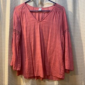 Boho pink and gold shirt